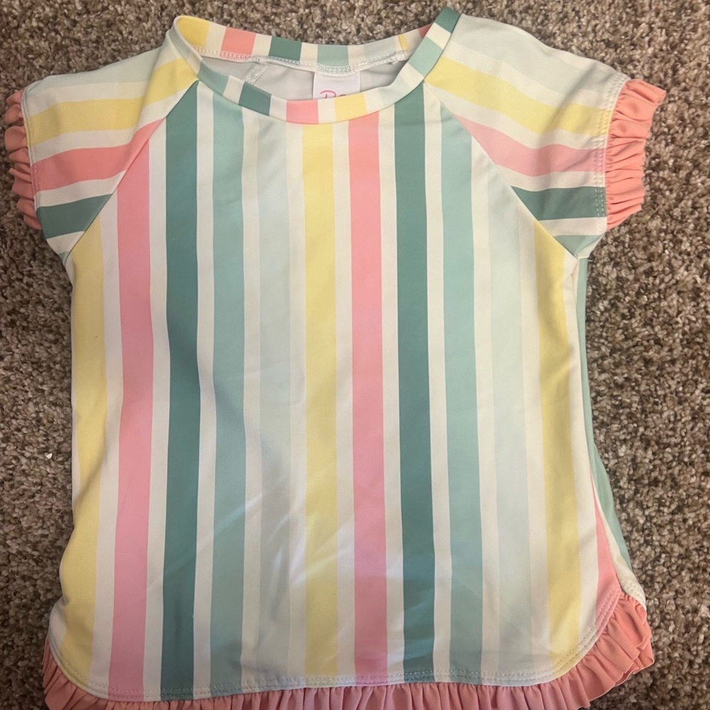Ruffle Butts Striped Multicolor Top